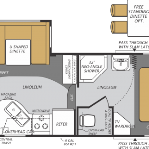 F241RLX
Length = 27'6"
Ship Weight = 7,127lbs
GVWR = 11,282lbs
Cargo Capacity = 4,100lbs
Hitch Weight = 1,122lbs