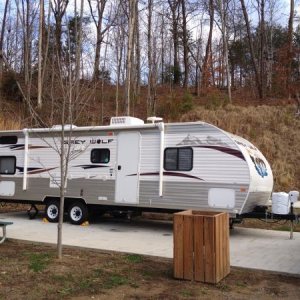 First camping trip Pigeon Forge, TN at Bear Cove Village CG very nice and really enjoyed even when it snowed.