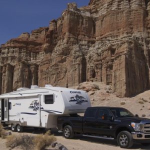 F250 when we had our Cougar 285 at Red Rock Canyon State Park, California