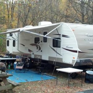 TT set up in New Harmonie State Park IN.