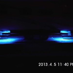 blue LED step lights