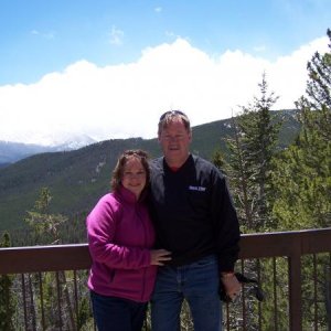 My lovely wife, Patty, and myself in Rocky Mountain National Park