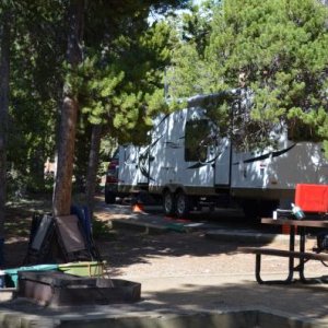 Our campsite at Golden Gate Canyon State Park near Golden, CO