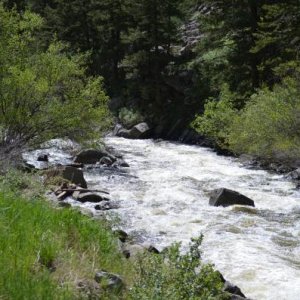 This is the creek below the spillway coming out of Nederland