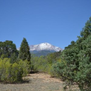 Looking toward Pike's Peak from the Garden of the Gods