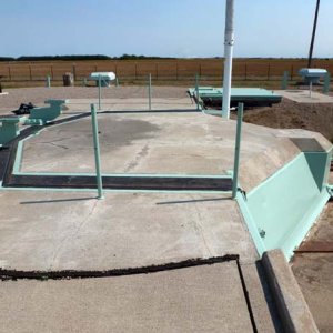 One of the deactivated missile silos. This steel and concrete cover weighs something like 75 tons, yet it could be opened in a fraction of a second if