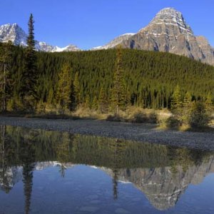 Another beautiful lake in the Canadian Rockies north of Lake Louise.