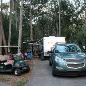 our campsite 1904 - such narrow sites!