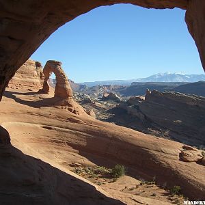 Delicate Arch through another arch