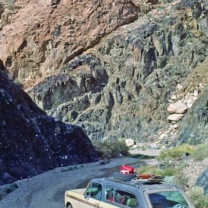 International Scout II Traveler in Goler Canyon about 1987