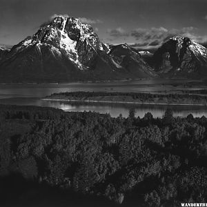 "Mt. Moran, Teton National Park" by Ansel Adams, ca. 1933-1942