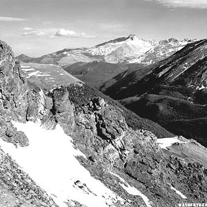 "Long's Peak, Rocky Mountain National Park" by Ansel Adams, ca. 1933-1942