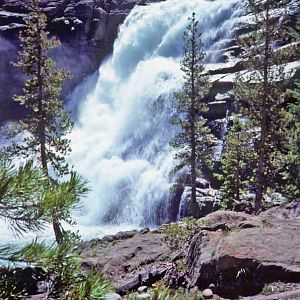 Water Wheel Falls is a good day hike in Tuolumne