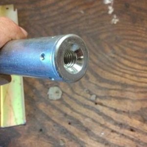 Threaded end cap in support leg (5/8" threads)