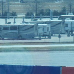 Looking at our rigs from the Samsung Suite Texas Motor Speedway!