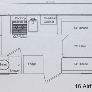 16' Airflyte Floorplan. This is a limited run of only 1941 "1961 Shasta Airflyte Re-Issued in 2015" travel trailers ever to be built.