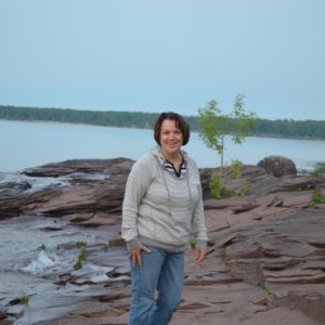 Mrs. Old Car on the shoreline of Lake Superior in Porcupine Mountains State Park