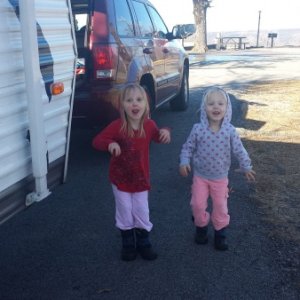 girls glad to get out of the jeep