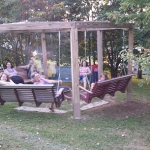 Enjoying the swings