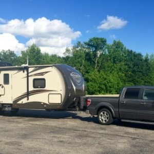 2015 Forest River/Heritage Glen 272RLS pulled by 2014 Ford F-150 Lariat Ecoboost 3.6 Max-Tow Package