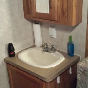 Bathroom sink area