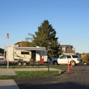 Parked at beautiful Salish RV Haven in downtown Victoria BC