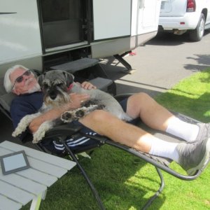 Dont very often get the recliner to myself as Dismas the Wonder Schnauzer insists on sharing.