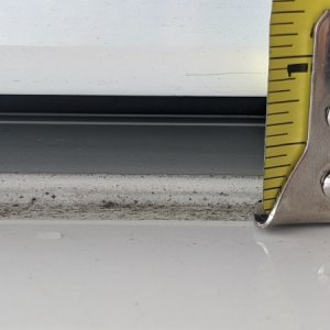 pic1 - this is showing the distance from the slide to the edge of the RV - about 3/4 of an inch.  This is same on the rear of the slide and the top of