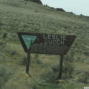 Leslie Gulch sign