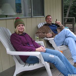 Cocktail Hour on a Big Sur Lodge Deck