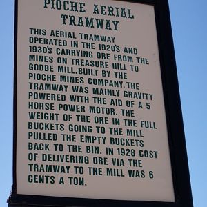 Pioche Aerial Tramway Info Sign