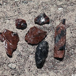 Obsidian Needles Mine - Warner Mountains