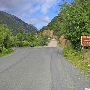 End of Pavement--Fall River Road