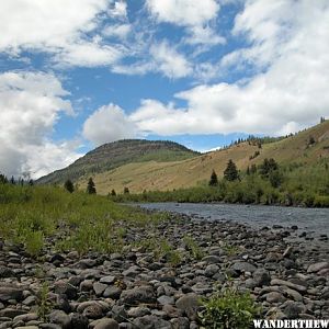 Looking up the Rio Grande toward the campground