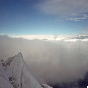 Summit of Mt Rainier way in the Distance