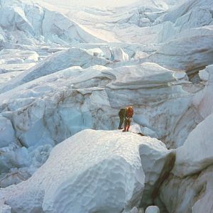 Mt St Helens--In the Icefall