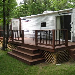 Deck rail near completion!