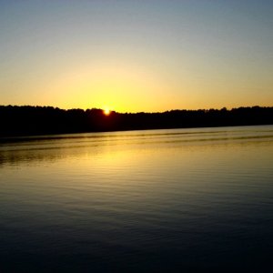 Sunset at Jordan Lake