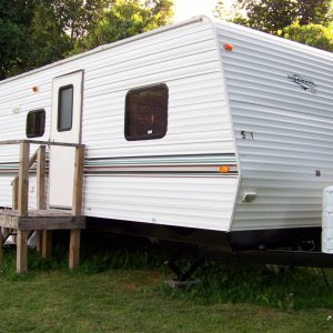 Front side of camper