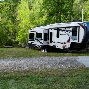 Campsite at Brown Mountain Beach Resort