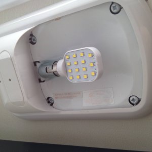 LED light bulb replacement in the shower