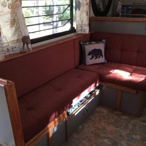 Took out dinette and made couch!