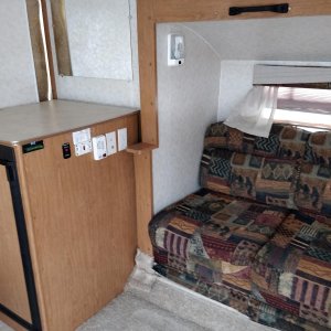 FOLD OUT BED, FRIDGE