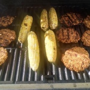 Good Eats for a Vegan Camper - Grilled Vegan Burgers and Corn