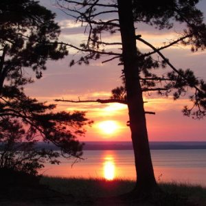 Munising sunset along Lake Superior