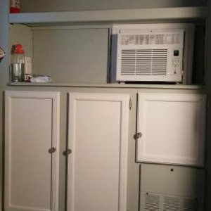 Rear cabinets and new AC unit