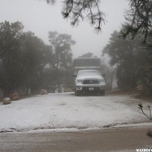 Snow at Mid Hills Campground