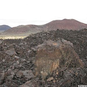 On a lava flow near the Cinder Cones.