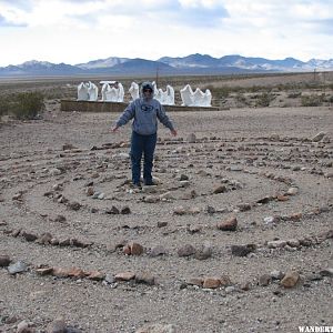 Following the spiral trail to the center.