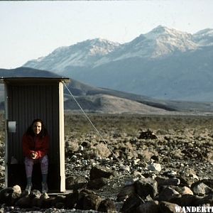 The good old outhouses at Saline 20 years ago.